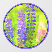 Lupineschildering - Oorspronkelijke blowerende kun Raamsticker (Vel)