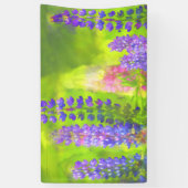 Lupineschildering - Oorspronkelijke blowerende kun Spandoek (Verticaal)