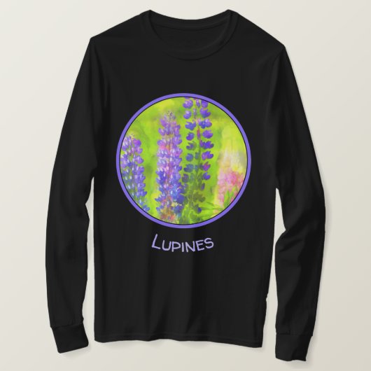 Lupineschildering - Oorspronkelijke blowerende kun T-shirt (Design voorkant)