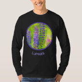 Lupineschildering - Oorspronkelijke blowerende kun T-shirt (Voorkant)