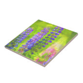 Lupineschildering - Oorspronkelijke blowerende kun Tegeltje (Zijkant)