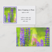 Lupineschildering - Oorspronkelijke blowerende kun Visitekaartje (Voorkant / Achterkant)