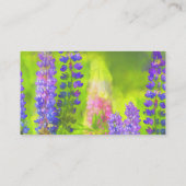 Lupineschildering - Oorspronkelijke blowerende kun Visitekaartje (Achterkant)