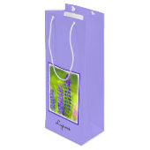 Lupineschildering - Oorspronkelijke blowerende kun Wijn Cadeautas (Achterkant Gekanteld)