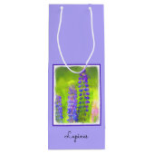 Lupineschildering - Oorspronkelijke blowerende kun Wijn Cadeautas (Achterkant)