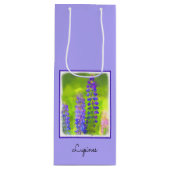 Lupineschildering - Oorspronkelijke blowerende kun Wijn Cadeautas (Voorkant)