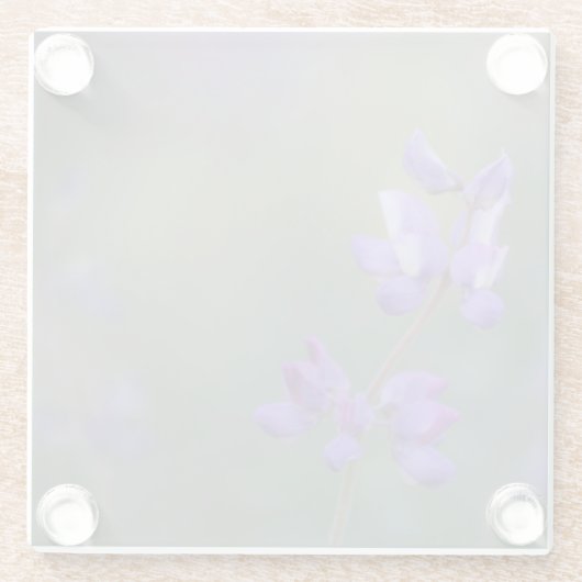 Lupineveld Glazen Onderzetter (Achterkant)