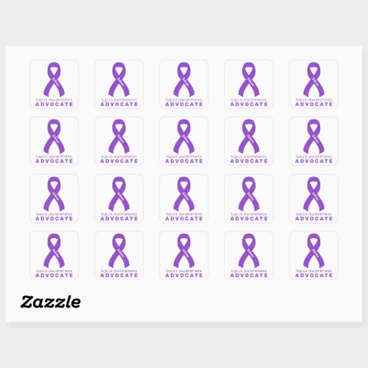 Lupus Advocate White Square Sticker (Vel)