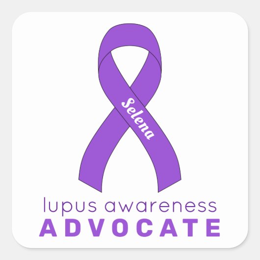 Lupus Advocate White Square Sticker (Voorkant)