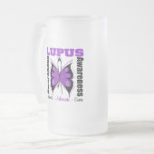 Lupus Awareness Butterfly Matglas Bierpul (Voorkant links)