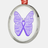 Lupus Awareness Butterfly Ribbon Metalen Ornament (Links)