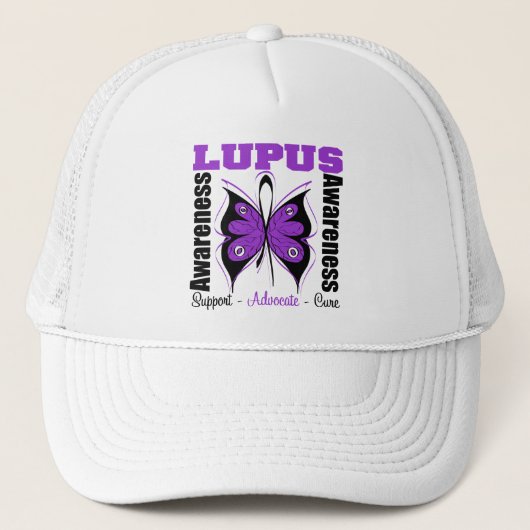 Lupus Awareness Butterfly Trucker Pet (Voorkant)