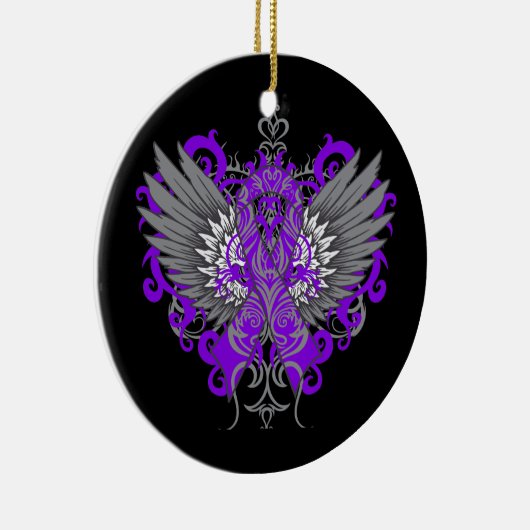 Lupus Awareness Cool Wings Keramisch Ornament (Rechts)