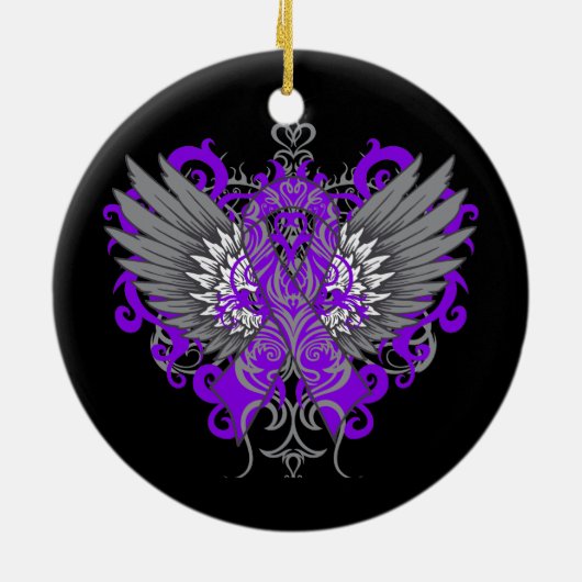 Lupus Awareness Cool Wings Keramisch Ornament (Achterkant)