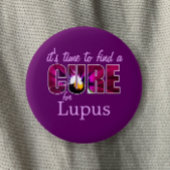 Lupus Awareness Cure / Lila Paarse aangepaste bloe Ronde Button 5,7 Cm