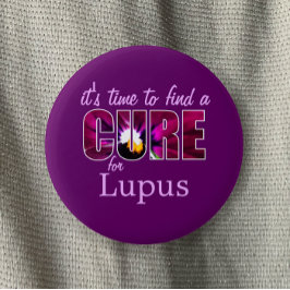 Lupus Awareness Cure / Lila Paarse aangepaste bloe Ronde Button 5,7 Cm