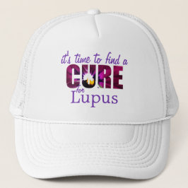 Lupus Awareness Cure / Lila Paarse aangepaste bloe Trucker Pet