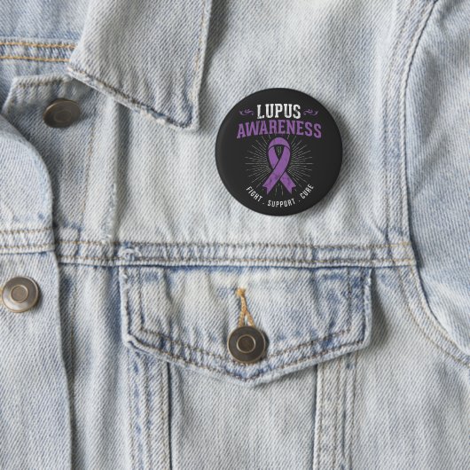 Lupus Awareness Fight Support Cure Campaign Button (In situ)