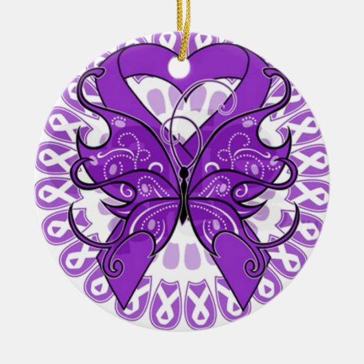 Lupus Awareness Keramisch Ornament (Voorkant)