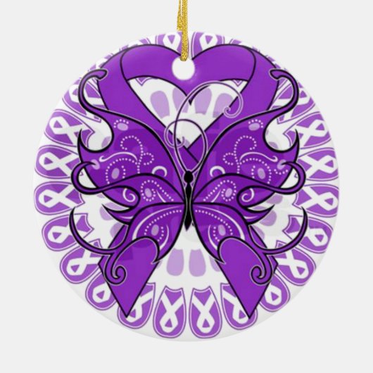 Lupus Awareness Keramisch Ornament (Achterkant)