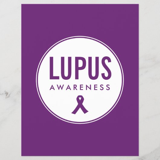 Lupus Awareness Lint Paarse Flyer (Voorkant)