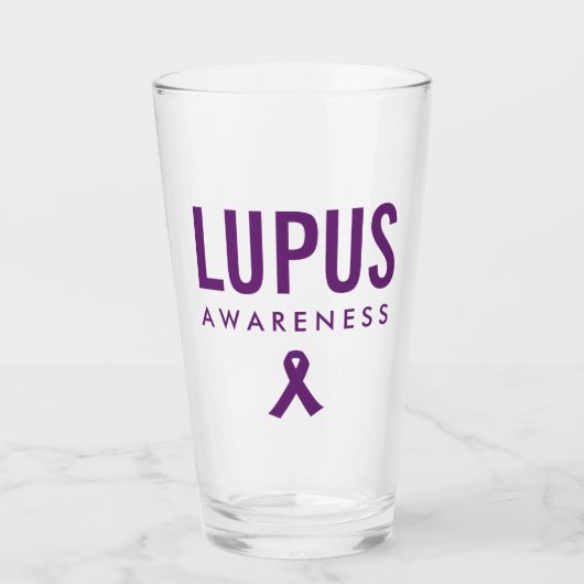 Lupus Awareness Lint Paarse Glas (Voorkant)