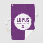 Lupus Awareness Lint Paarse Golfhanddoek (Insitu)