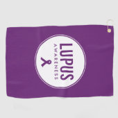 Lupus Awareness Lint Paarse Golfhanddoek (Horizontaal)