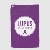 Lupus Awareness Lint Paarse Golfhanddoek (Voorkant)