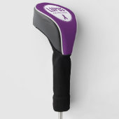 Lupus Awareness Lint Paarse Golfheadcover (Schuin)