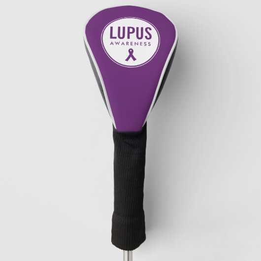 Lupus Awareness Lint Paarse Golfheadcover (Voorkant)