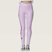Lupus Awareness Lint Paarse Leggings (Voorkant)