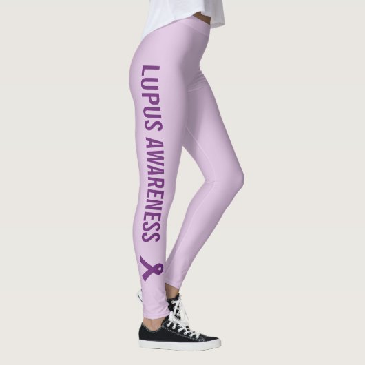 Lupus Awareness Lint Paarse Leggings (Rechts)