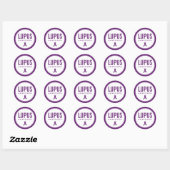 Lupus Awareness Lint Paarse Ronde Sticker (Vel)