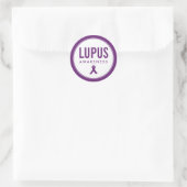 Lupus Awareness Lint Paarse Ronde Sticker (Tas)