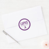 Lupus Awareness Lint Paarse Ronde Sticker (Envelop)