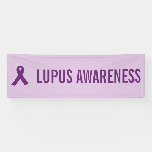 Lupus Awareness Lint Paarse Spandoek (Horizontaal)
