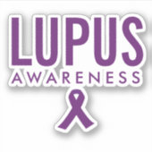 Lupus Awareness Lint Paarse Sticker (Voorkant)