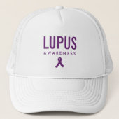 Lupus Awareness Lint Paarse Trucker Pet (Voorkant)