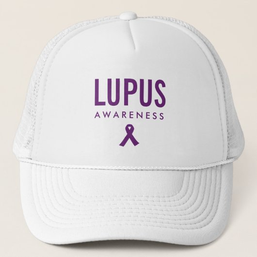 Lupus Awareness Lint Paarse Trucker Pet (Voorkant)