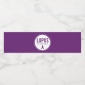 Lupus Awareness Lint Paarse Waterfles Etiket (Enkel label)