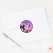 Lupus Awareness linten zweven door de tropen Ronde Sticker (Envelop)