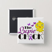 Lupus Awareness Lupie Chick Buttonnen Vierkante Button 5,1 Cm (Voorkant /achterkant)