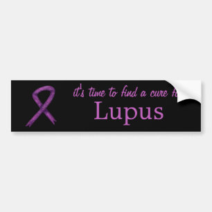 Lupus Awareness Maand / Paarse lint aangepaste tek Bumpersticker