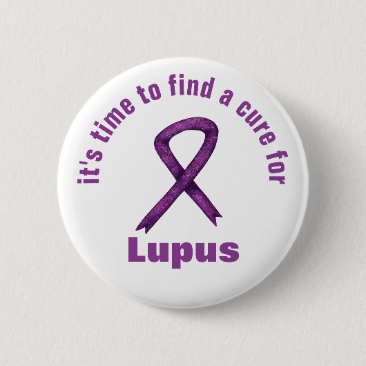Lupus Awareness Maand / Paarse lint aangepaste tek Ronde Button 5,7 Cm (Voorkant)