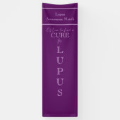 Lupus Awareness Maand / Solid Paarse Lila Custom Spandoek (Verticaal)