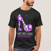 Lupus Awareness Month Heels Support Gezegden T-shirt (Voorkant)