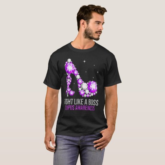 Lupus Awareness Month Heels Support Gezegden T-shirt (Voorkant volledig)