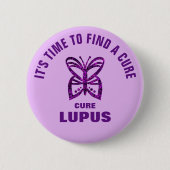 Lupus Awareness Month / Paarse vlinder op maat Ronde Button 5,7 Cm (Voorkant)