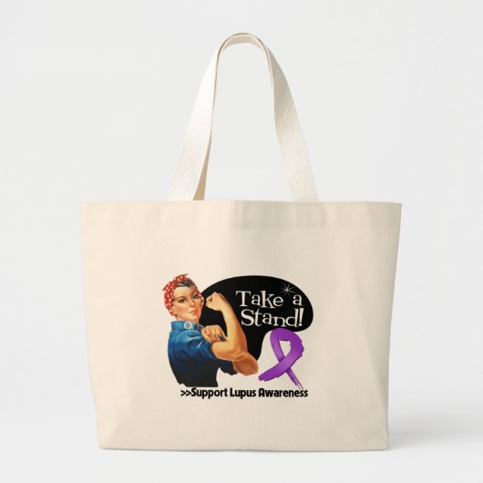 Lupus Awareness Neem een standaard Grote Tote Bag (Voorkant)